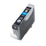 Remanufactured Cyan Inkjet Cartridge compatible with the Canon CLI8C Canon8 0621B002
