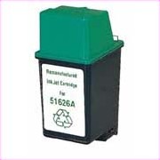 Remanufactured Black Inkjet Cartridge compatible with the (HP 26) 51626A