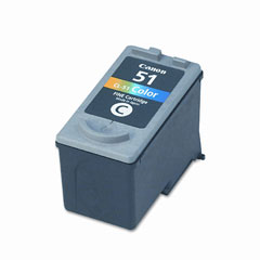 Remanufactured High CapacityTri-Color Inkjet Cartridge compatible with the Canon CL-51 0618B002