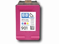 Remanufactured Tri-Color Inkjet Cartridge compatible with the (HP901) CC656AN