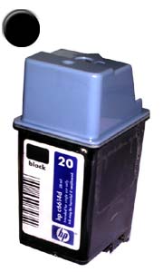Black Inkjet Cartridge compatible with the (HP 20) C6614DN