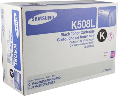 Genuine Samsung CLT-K508L Hi Yield Black Toner